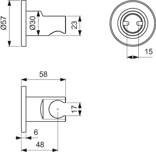 Στήριγμα Τηλεφώνου Ντους Ideal Standard Idealrain Bc806si Ασημί Χρωμέ Ματ Στήριγμα Τηλεφώνου Ντους Ideal Standard Idealrain Bc806si Ασημί Χρωμέ Ματ
