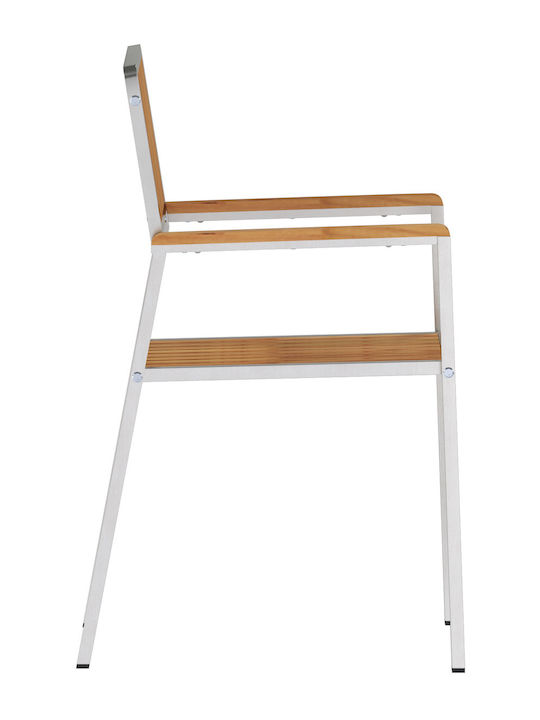 Outdoor-Stuhl Hölzernes Silver