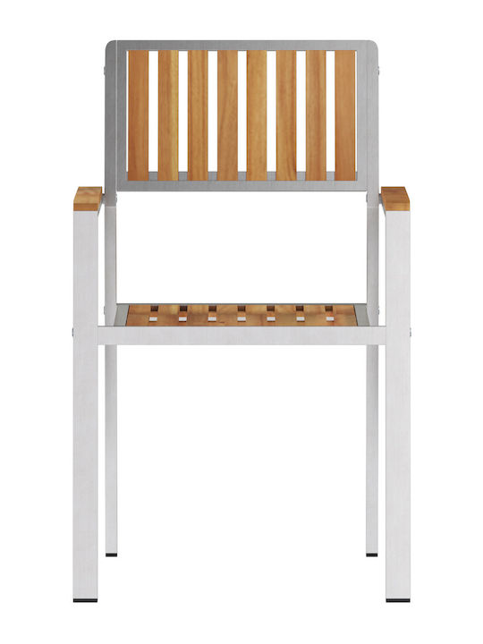 Outdoor-Stuhl Hölzernes Silver