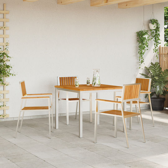 Outdoor-Stuhl Hölzernes Teak 4Stück