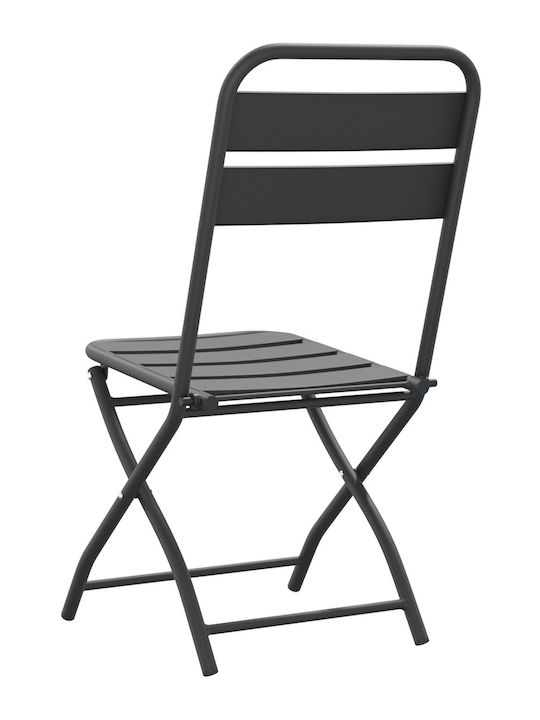 Outdoor-Stuhl Metallisch Anthracite 2Stück 42x52x82εκ.