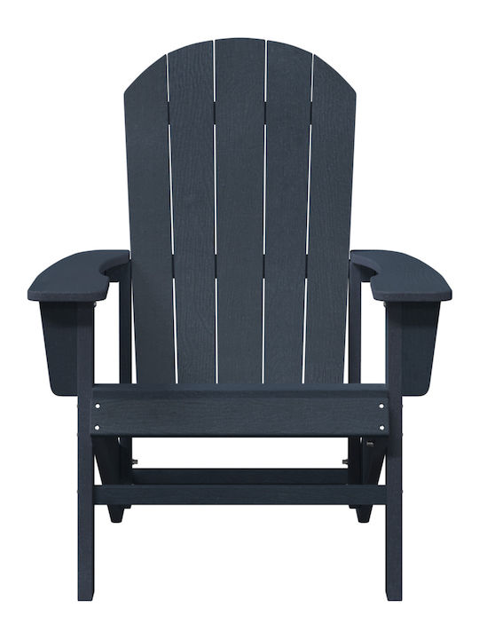 Градински Стол Дървен Adirondack Тъмносин 74x82x91см