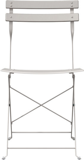 Zappeion Metallic Beige Outdoor Chair 2 Pieces 42x42 cm