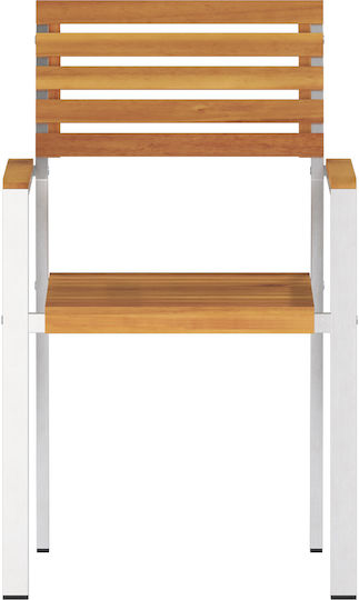 Scaun de exterior Lemn Roz 8buc 54.5x56x89cm