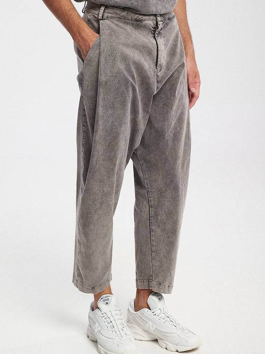 Ανδρικό Παντελόνι Τζιν με Loose Εφαρμογή Washed Grey