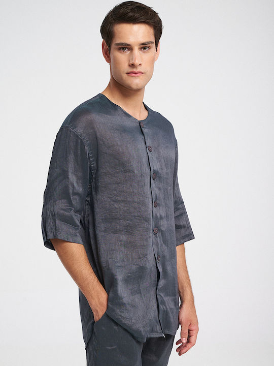 Ae Er Linen Shirt Stone Grey