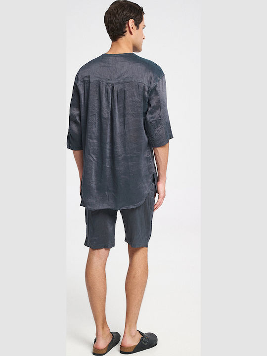Μακρυμάνικo Λινό Πουκάμισο Stone Grey