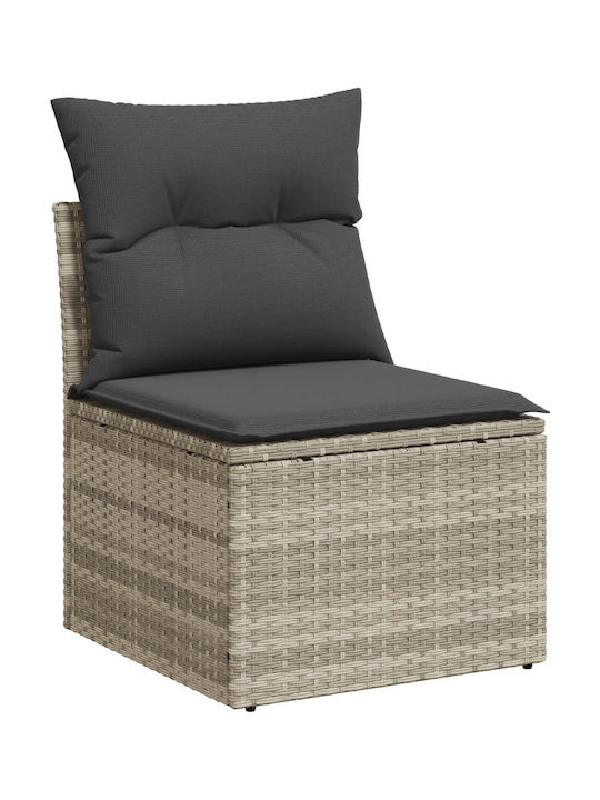 Zweisitziges Sofa Außenbereich Rattan mit Kissen 55x55x37cm
