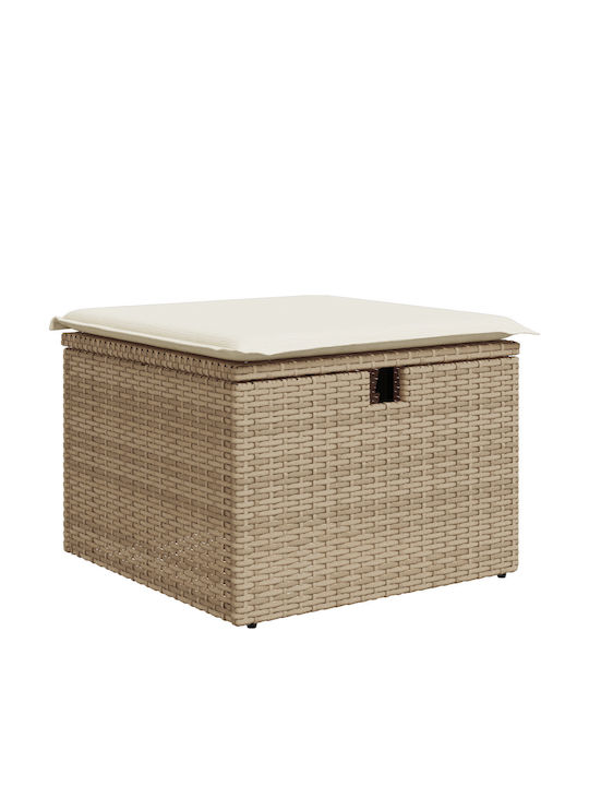 Corner Sofa Outdoor Rattan with Pillows 55x62x69cm