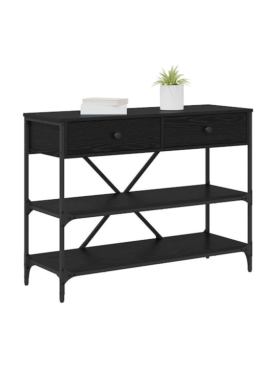 Wooden Console Table Black L100xW34.5xH75cm