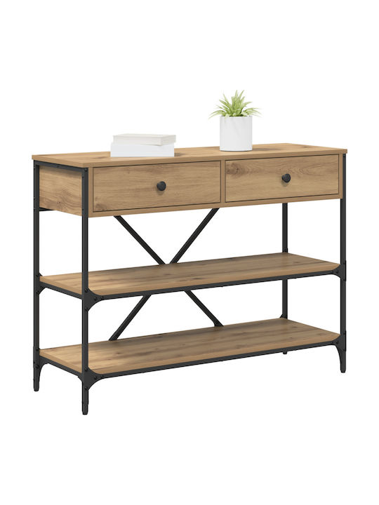 Wooden Console Table Walnut L100xW34.5xH75cm