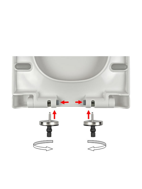 EVIOP Capac WC din plastic 47.5x36.2cm Alb