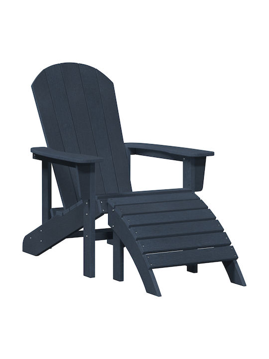 Șezlong Lemn Adirondack Albastru Marin 75x83x92cm