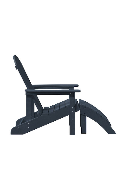 Șezlong Lemn Adirondack Albastru Marin 75x83x92cm