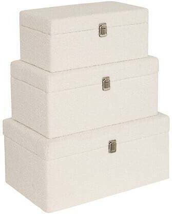 Atmosphera Fabric Decorative Boxes Set 3pcs