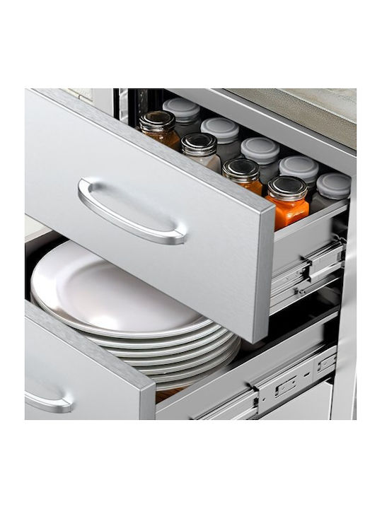 Kitchen Floor Drawer Unit Gray 46.99x57.15x57.15cm