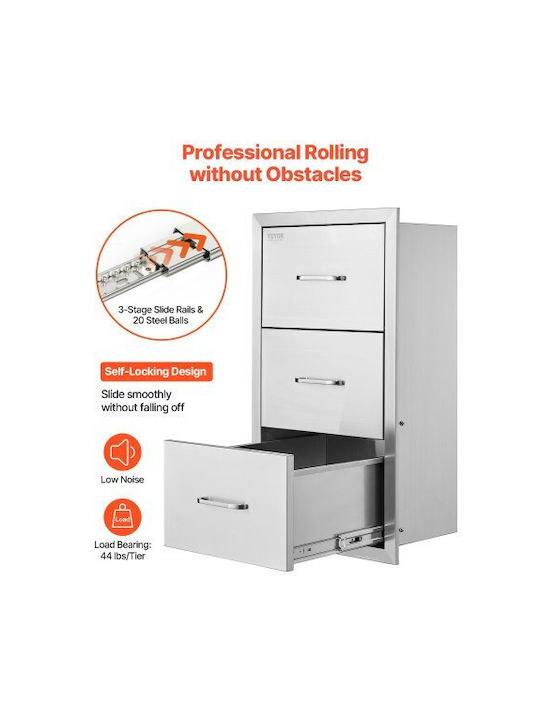 Kitchen Floor Drawer Unit Gray 46.99x57.15x57.15cm