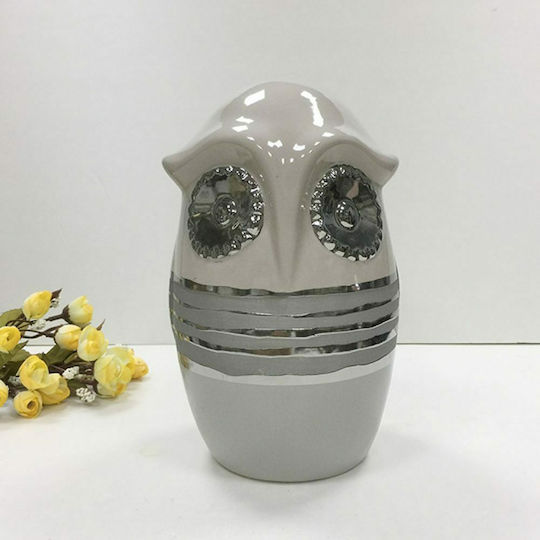 Marhome Βάζο Πορσελάνης Μπεζ Φ12.5xΥ20cm