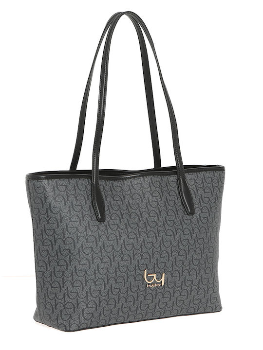 Notredame Damen Shopper Tasche Wildleder Schwarze