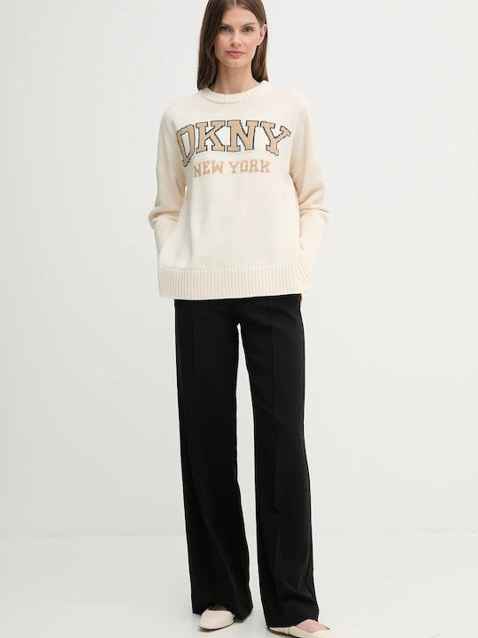 Damen Langärmeliges Pullover Beige