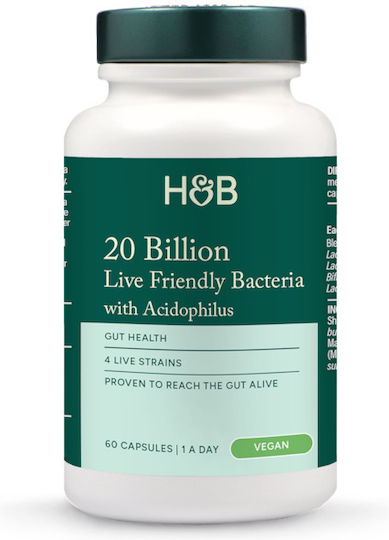 Holland & Barrett 20 Billion Live Friendly Bacteria Συμπλήρωμα με Προβιοτικά 60 κάψουλες