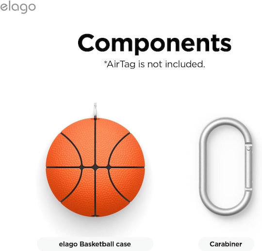 Elago Case Silicone for AirTag in Orange color