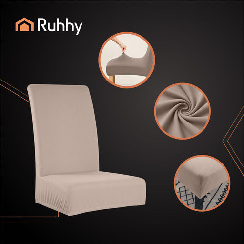 Ruhhy Husă Elastică Scaun Bej 65x40cm 6buc
