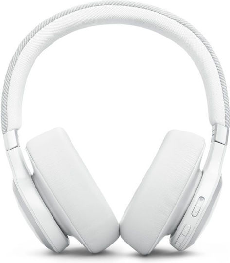 JBL Live 770NC Kabellos / Kabelgebunden Über Ohr Kopfhörer mit 65 Stunden Betriebszeit und Quick Charge Weiß