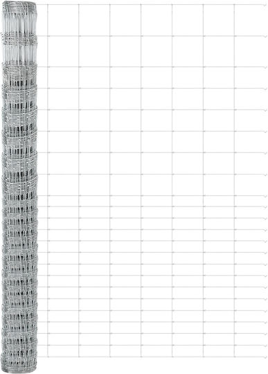 vidaXL vidaXL Drahtzaun Stacheldraht Verzinktes Silber 1,6x25m