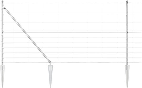 vidaXL Drahtzaun Stacheldraht Verzinktes Silber 1,2x50m