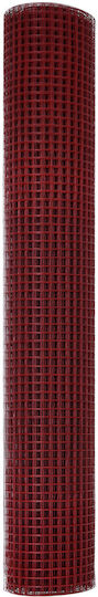 vidaXL Schweißbarer Fence Drahtgeflecht Rot 1.5x25m