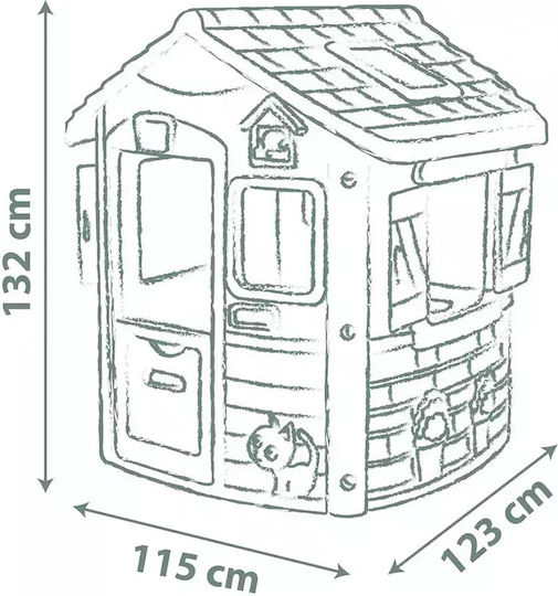 Smoby Multifunctional Kids Playhouse Garden Jura Lodge 115.4x123.3x132cm