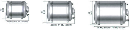 Quick Floor Glass Water Heater 25lt 1.2kW