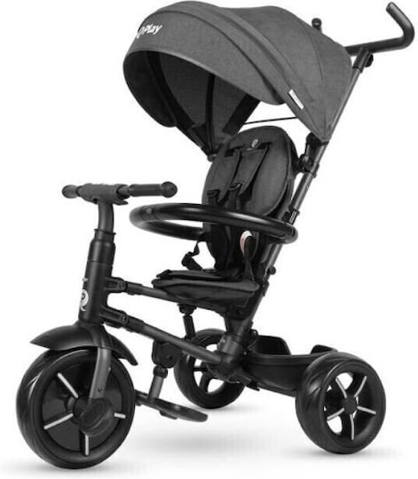Q Play Rito Eva Star S380-11 Kids Tricycles with Parental Handle for 3+ Years Black