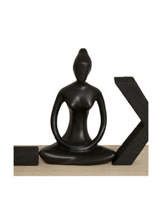 Atmosphera Διακοσμητικό Επιγραφή Relax Φιγούρα Yoga Yogi – Μήκος 36 Εκ -μαύρο 211735-black