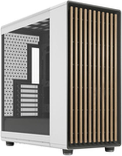 Fractal Design North XL RC Gaming Midi Tower Κουτί Υπολογιστή με Πλαϊνό Παράθυρο Chalk White