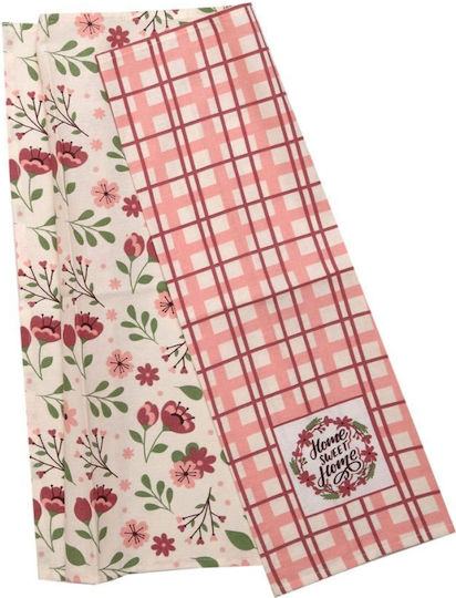 Viopros Viopros Küchentücher aus 100% Baumwolle in Rosa Farbe 40x60cm 2 Stück Viopros Viopros Küchentücher aus 100% Baumwolle in Rosa Farbe 40x60cm 2 Stück
