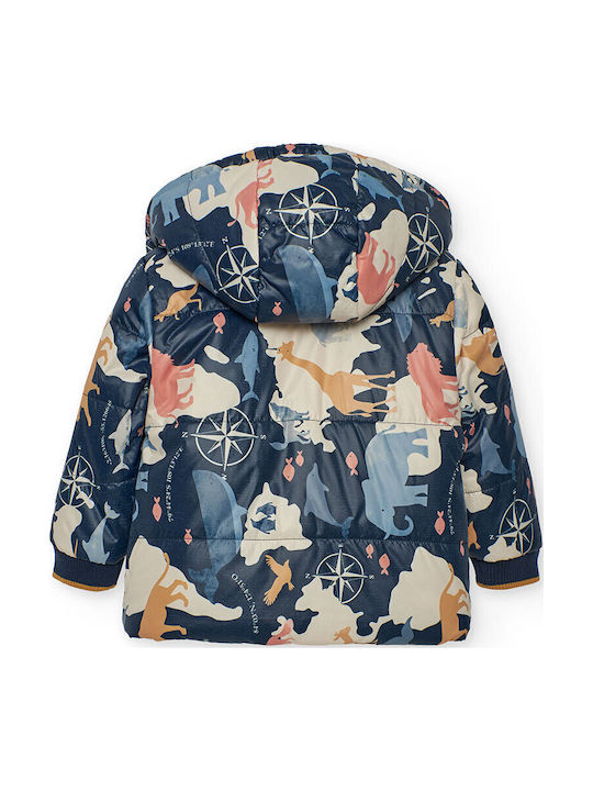 Kids' Casual Jacket Double Sided with Hood Blue