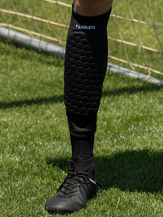 Fearless Goalkeepers Adults Soccer Shin Protectors Black 50013