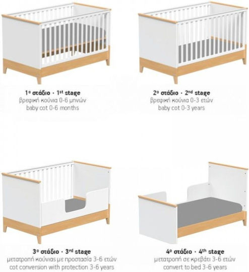 Casababy Baby-Kinderzimmer-Set Juno Bett Kommode & Garderobe