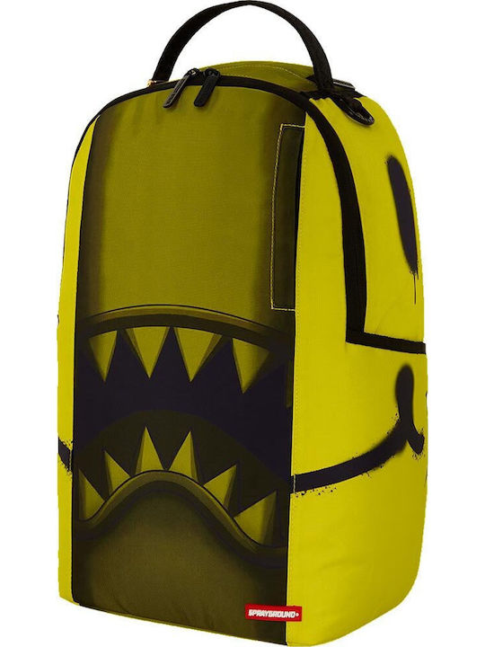 Sprayground DLXSR School Bag Backpack Yellow with Water Bottle Holder
