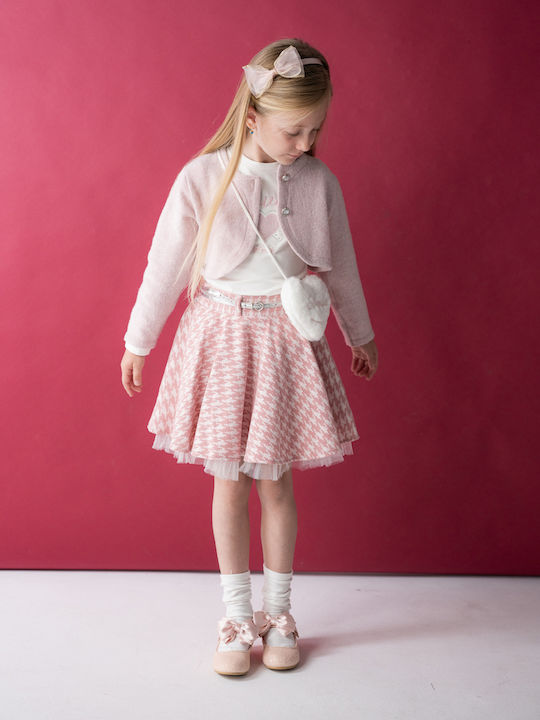 Kinder-Set mit Rock Winter 4Stück Pink