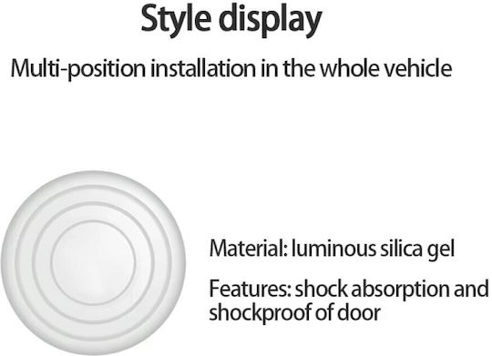 Anti-Vibration Phosphorescent Silicone Car Stickers Doors Hood & Trunk Set 20 Pieces Tc-248