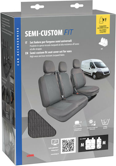 Lampa Car Seat Covers Headrests 3 Rows of Seats Dark Gray Colour Sedili Set Medium Lampa 1 Piece L5502.9