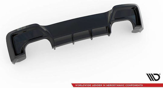 Rear Bumper Diffuser Bmw 1 F20 11-15 M135i Bumper Gloss Black 2 Double Exhaust Holes Left & Right Abs Plastic Maxton Design 1 Piece