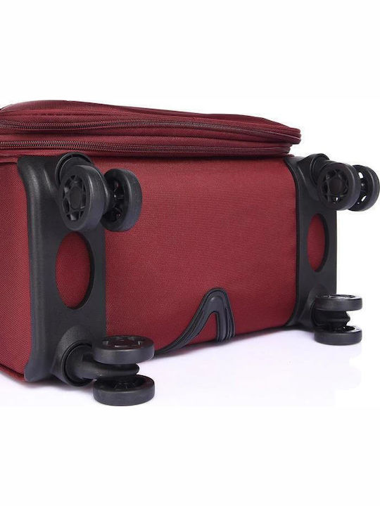 Verage Toledo Valiză De Călătorie De Cabină Din Material Textil Burgundă Cu 4 Roți Înălțime 55 Cm