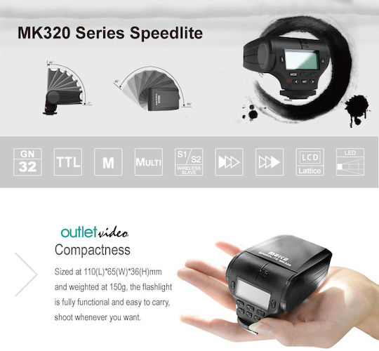 Flash Meike Mk-320f LCD TTL Fuji