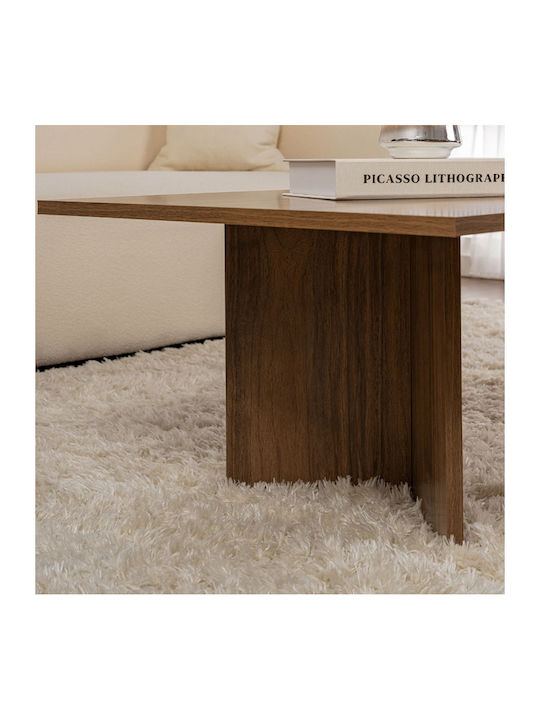 Masa De Cafea Centrală Rectangulară Sabin Din Lemn Culoare Nuc L119xL60xÎ40cm