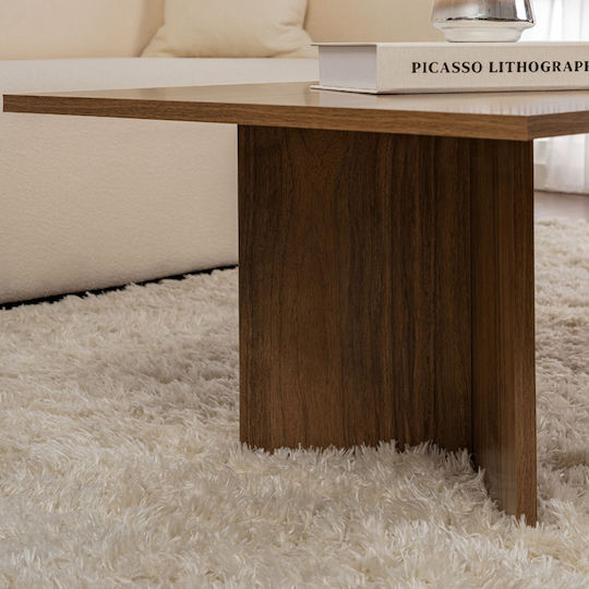 Rectangular Central Coffee Table Sabin Wooden Walnut W119xD60xH40cm