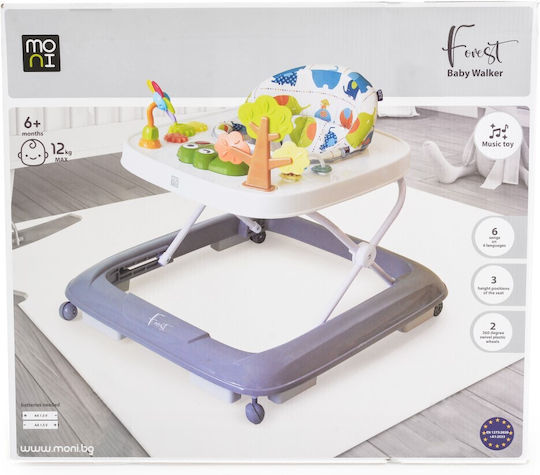 Moni Forest Baby Walker with Music for 6+ Months Pink